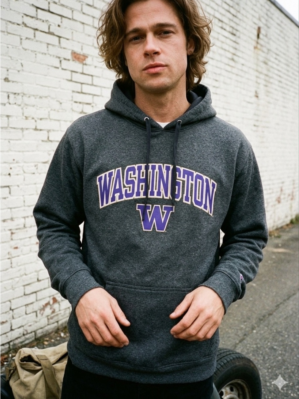 University Of Washington UW Huskies Champion Hoodie Sweatshirt Mens S Gray NCAA